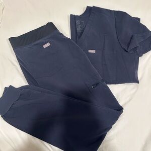 FIGS Navy Blue Scrub Set